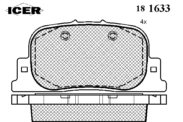 181633 Icer sapatas do freio traseiras de disco