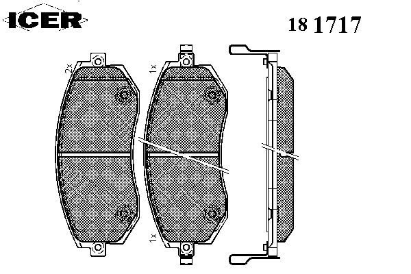 181717 Icer sapatas do freio dianteiras de disco