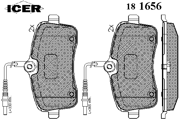 Тормозные колодки Icer 181656