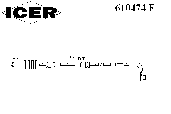 Датчик износа тормозных колодок передний 610474E Icer