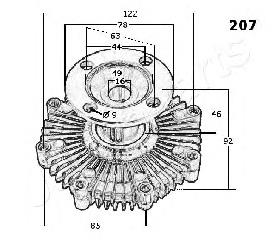 Acoplamento viscoso de ventilador de esfriamento Toyota Hiace 3 H10