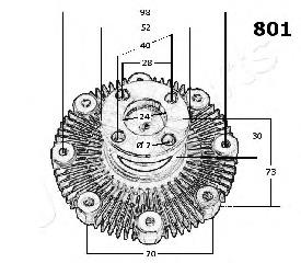 Муфта вентилятора Japan Parts VC801