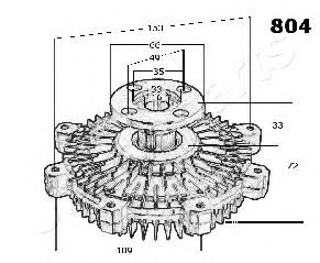 Муфта вентилятора Japan Parts VC804