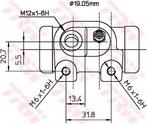 Цилиндр тормозной колесный BWD182 TRW