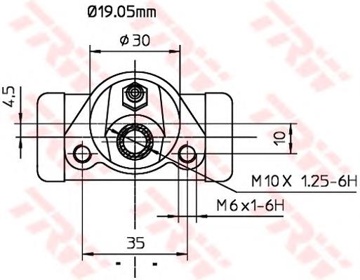 Цилиндр тормозной колесный BWD103 TRW