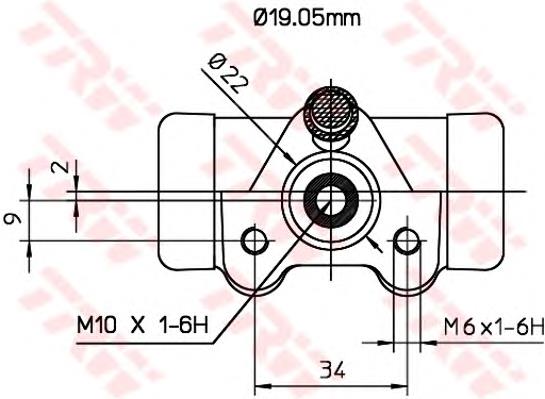 Цилиндр тормозной колесный BWD127 TRW