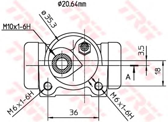 BWF160 TRW Цилиндр тормозной колесный, задний
