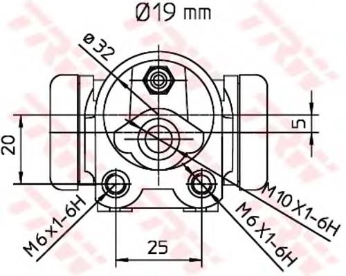 Купить BWD303 TRW Цилиндр тормозной колесный