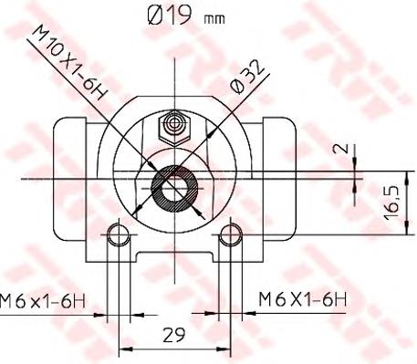 Цилиндр тормозной колесный BWD302 TRW