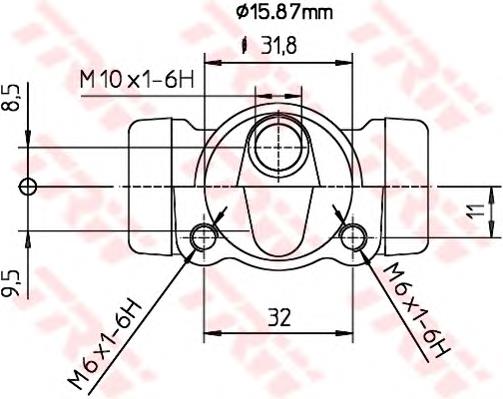Купить BWB139 TRW Цилиндр тормозной колесный