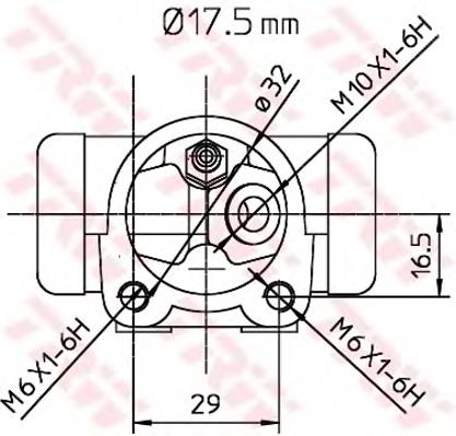 BWC248 TRW Цилиндр тормозной колесный, задний