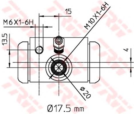 BWC243 TRW Цилиндр тормозной колесный, задний