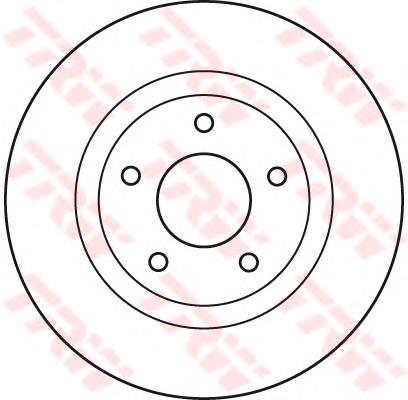 Disco do freio dianteiro 602805 Daco