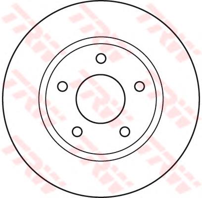 Передние тормозные диски DF4933 TRW
