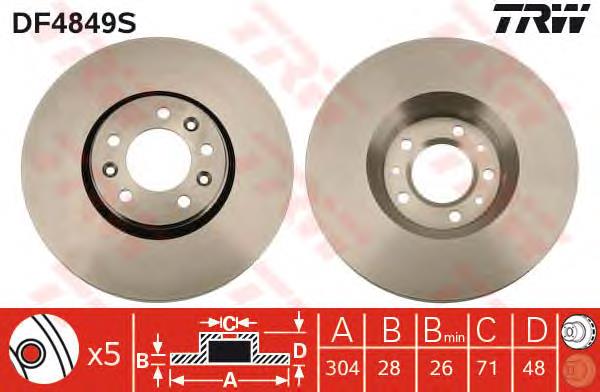 Disco do freio dianteiro para Peugeot Expert (VF3)