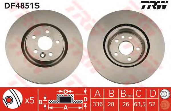 CD7680V Bremsi disco do freio dianteiro