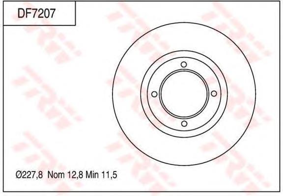 4351220040 Toyota disco do freio traseiro