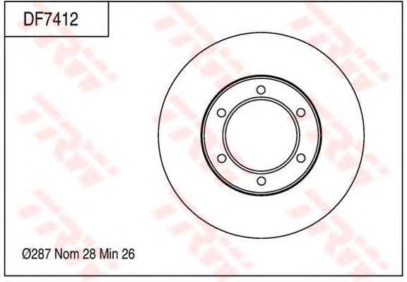 Disco do freio dianteiro ADT343187 Blue Print