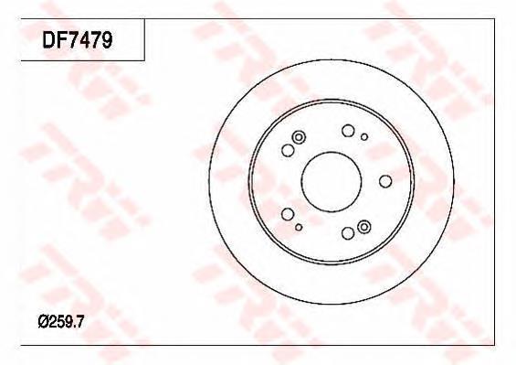 Disco do freio traseiro ADH243118 Blue Print