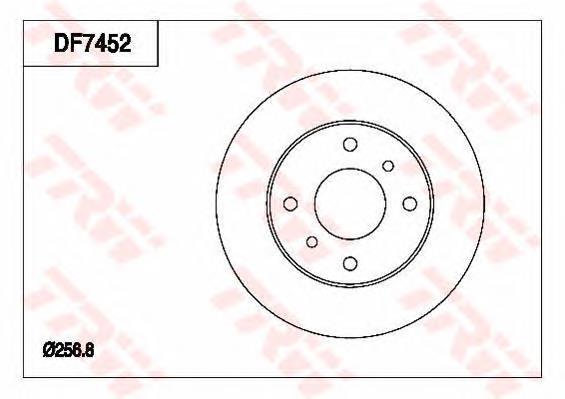 DF7452 TRW disco do freio dianteiro
