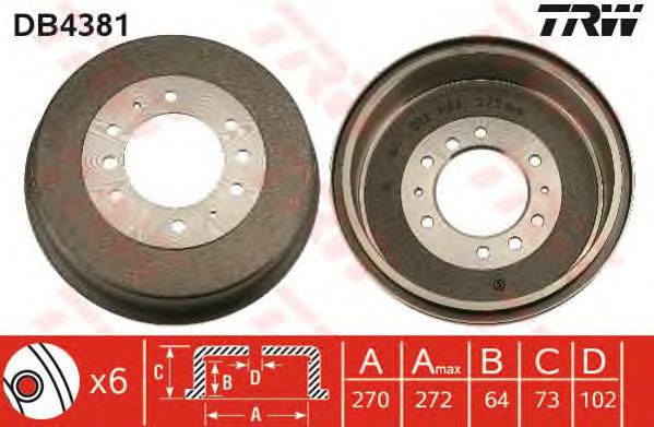 14A67420 Brembo tambor do freio traseiro