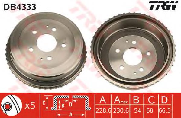 4243187402000 Daihatsu tambor do freio traseiro