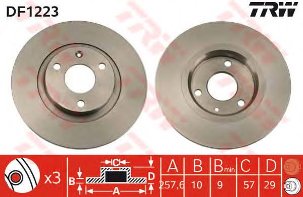 BDR110810 Open Parts disco do freio dianteiro