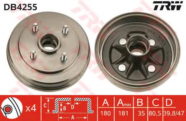 Tambor do freio traseiro para Toyota Starlet (P7)