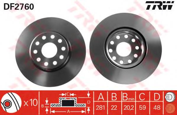 BS0986478993 Polcar disco do freio dianteiro