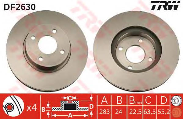 5022665 Ford Диск тормозной передний
