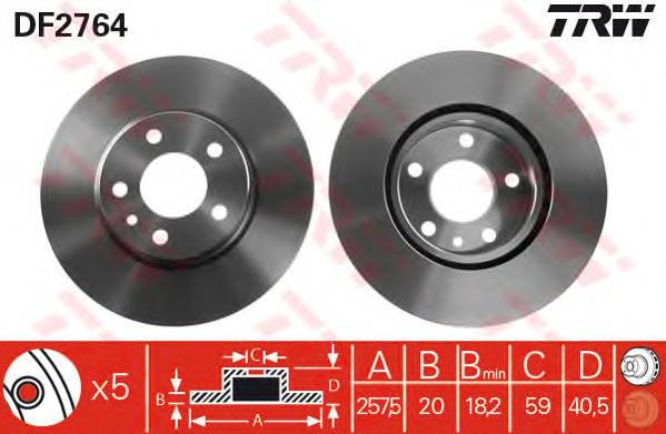 CD6827V Bremsi disco do freio dianteiro