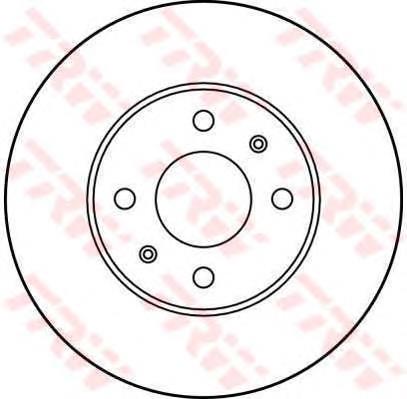 Disco do freio dianteiro DF3000 TRW