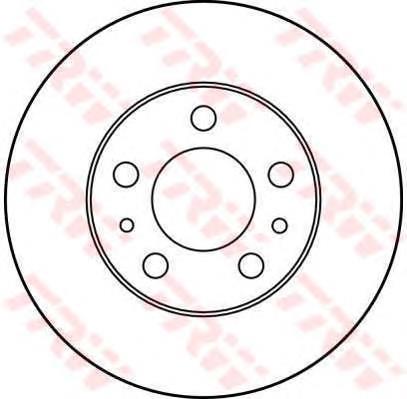 Disco do freio dianteiro DF1677 TRW
