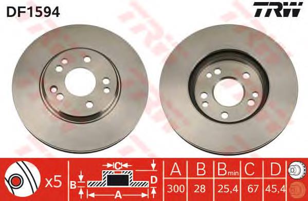 BDR1306.20 Open Parts disco do freio dianteiro