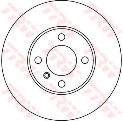 Disco do freio dianteiro DF1553 TRW