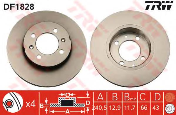 CD6123S Bremsi disco do freio dianteiro