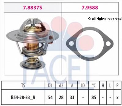 7.8837 Facet termostato