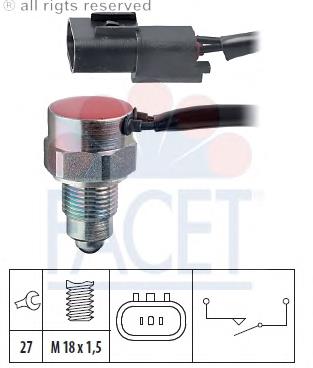 Sensor de ativação das luzes de marcha à ré 76319 Facet