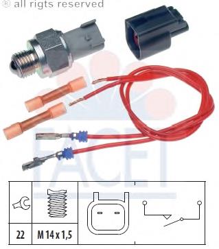 7.6274K Facet sensor de ativação das luzes de marcha à ré