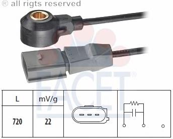 Sensor de detonação 93199 Facet