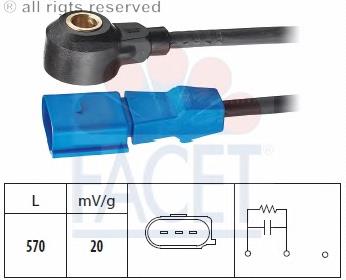 Sensor de detonação para Skoda SuperB (3U4)