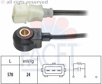 Sensor de detonação 93015 Facet