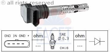 9.6329 Facet bobina de ignição