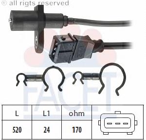 90397 Facet sensor de posição (de revoluções de cambota)