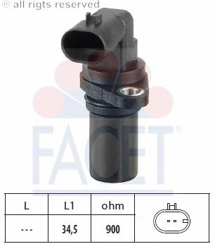 90389 Facet sensor de posição (de revoluções de cambota)