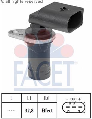 Датчик коленвала 90472 Facet
