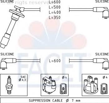 49879 Facet fios de alta voltagem, kit