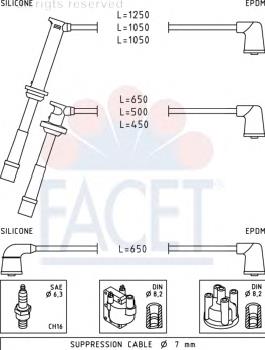 ZE2818140 Mazda fios de alta voltagem, kit