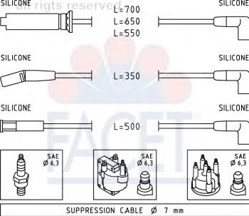 49942 Facet fios de alta voltagem, kit