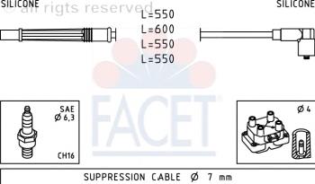 8200713680 Renault (RVI) fios de alta voltagem, kit